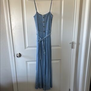 Blue Sleeveless jumpsuit